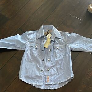 Western Kids Blue Button-Up Shirt